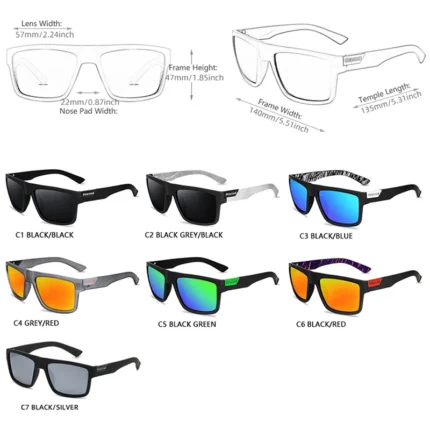 Fashion Black Polarized Sunglasses Men Women Classic Square Male Sun Glasses Stylish Outdoor Driving Fishing Sports Shades UV400 - Image 5