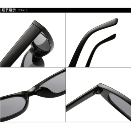 New Small Narrow Cat Eye Sunglasses Women Men Luxury Brand Black Red Sun Glasses Retro Tiny Rectangle Candy Shades Lentes De Sol - Image 4