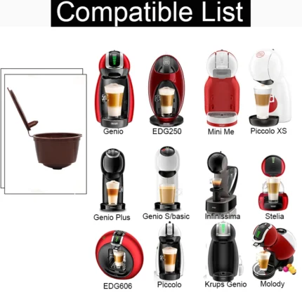 10PCS Refillable Capsules for Nescafe DOLCE GUSTO Coffee Capsules Reusable Filter with Spoon Brush Coffee Pods High Quality - Image 5