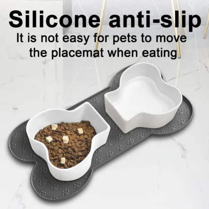 Pet Feeding Mat Silicone Dog Food Mat Anti-Slip And Waterproof Dog Bowl Mat,Thickened Dog And Cat Mat For Food And Water - Image 3
