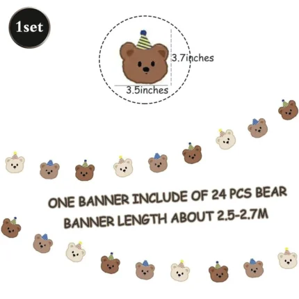 Cute Teddy Bear Disposable Tableware Set Plates Napkins Kids Bear Birthday We Can Bearly Wait Baby Shower Party Decors Supplies - Image 17