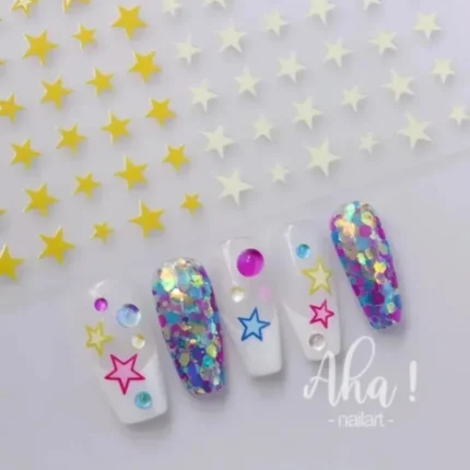 Black White Pink Mini Bowknot Design Nail Art Sticker Self Adhesive Lace Ribbons Bow Butterfly Decals Nail Art Decoration - Image 29