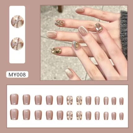 Luxury Little Fragrance Wearing High Grade Fake Nails Charm Paste Summer Party Sisters Girlfriend's High-end Fake Nails - Image 23