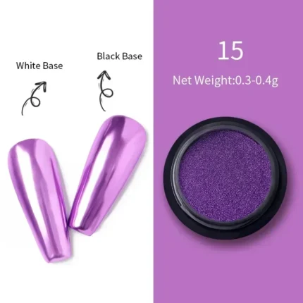 Green Chameleon Color Pigment Nail Powder Summer Pretty Shiny Nail Glitter Metallic Glitter Powder Chrome Dust UV Gel Nail Art - Image 18