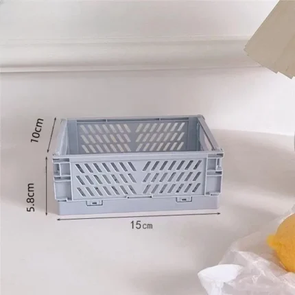Plastic Foldable Storage Crate Folding Box Basket Stackable Cute Makeup Jewellery Toys Boxes for Storage Box Organizer Portable - Image 6