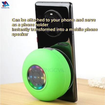 Mini Portable MINGCVIL Bluetooth Audio IPX4 Waterproof Led Lights Bathroom Outdoor Large Suction Cup Can Adsorbed Wall Speaker - Image 4
