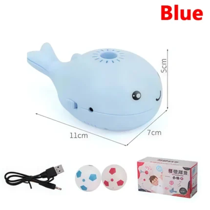 Interactive Cat Toys Electric Jet Floating Ball Cat Toy Whale Shaped Cat Toy Portable USB Dual Function Fan Pet Toy for Teaser - Image 11