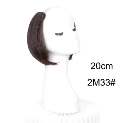 20/30cm Synthetic Short Straight Internal Buckle V-shaped Half Head 4Clips Hair Extension Invisible  Hairpiece for Women - Image 8