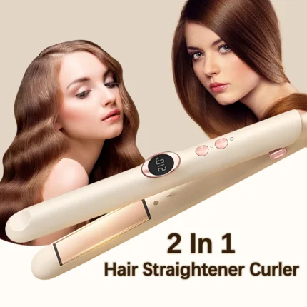 Professional Hair Straightener Flat Iron Straightener Curler 2 in 1 Smoothing Iron Fast Heating Hair Tools for All Hairstyles