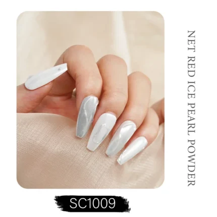 HNDO White Pearl Powder Rubbing Chrome Dust Shell Pigment Bright Shiny Effect for Manicure DIY Nail Art Design Nails SP8001 - Image 3
