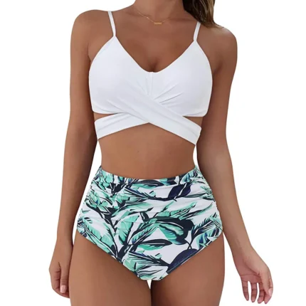 Fashion Women's Summer Sexy Tie-Dye Split Two-Piece  Bikini Swimsuit - Image 11