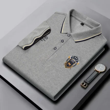 Luxurious summer breathable short sleeve exquisite designer badge embroidered polo shirt high-quality fashionable casual T-shirt - Image 4