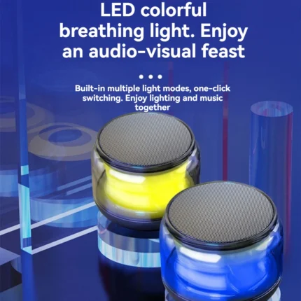 360° Mini Compactly TWS Wireless Bluetooth-compatible Speaker Soundbar Loudspeaker LED Lights For Outdoor Activity/Home/Travel - Image 4