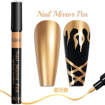 5ml Golden Silvery Metallic Painting Liner Gel Polish Chrome Mirror Effect Semi-Permanent Varnish For Stunning French Nail Art - Image 47