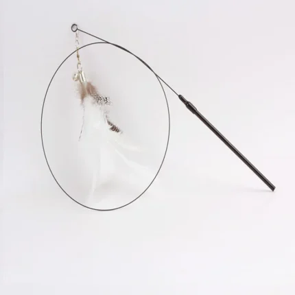 Funny Cat Toy Folorful Fluffy Feather With Bell Sucker Cat Stick Toy Kitten Play Interactive Detachable Teaser Wand Cat Supplies - Image 9