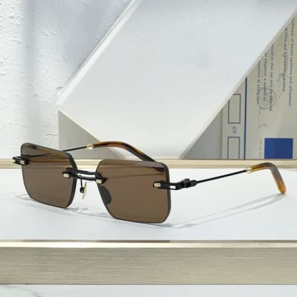 EVIJA Retro Rimless Sunglasses for Mem Square Fashion Shades Tinted Lens Metal Frameless Rectangle Glasses Women UV400 with Case - Image 11