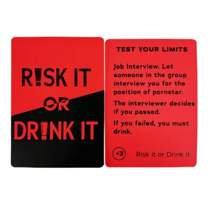 Risk It Or Drink It Fun Party Game For College Card Game Drinking Game Pregame Night Hilarious Dares Challenges Questions Adult - Image 4