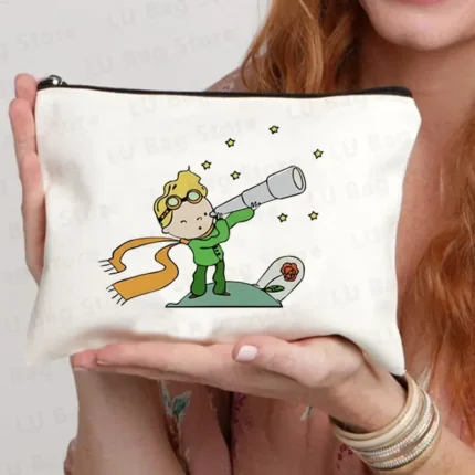 Little Prince Children's Travel Cartoon Character Student Return to School Pencil Bag Organizer Female Shopping Storage Bag - Image 8
