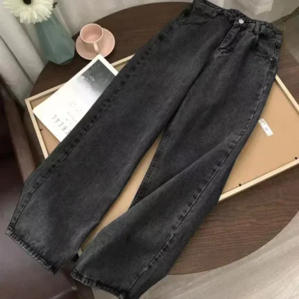 2024 New American hip-hop Vintage baggy jeans women's Harajuku high waist Y2K wide-leg pants Gothic wide pants Streetwear pants - Image 10