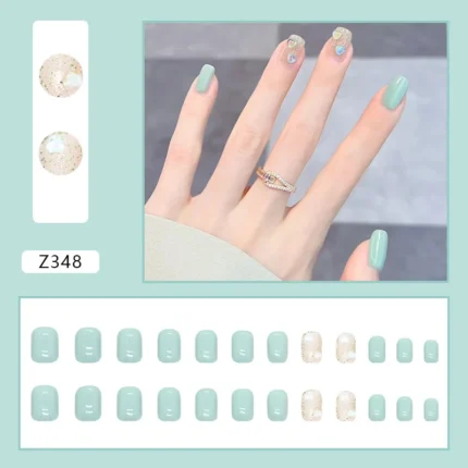 Luxury Little Fragrance Wearing High Grade Fake Nails Charm Paste Summer Party Sisters Girlfriend's High-end Fake Nails - Image 26