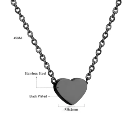 LUXUSTEEL Mini Cute Small Twist Heart Pendant Necklace Lover's Gift Stainless Steel Golden Plated Snake Chains Necklace Extender - Image 10