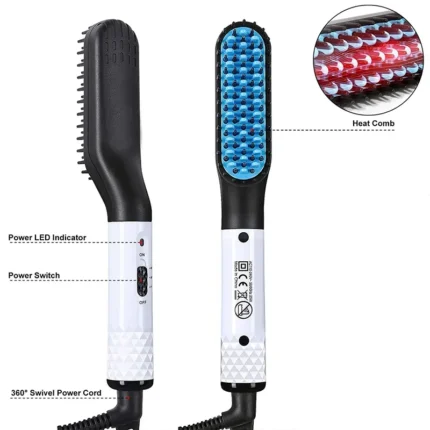 Professional Hair Comb Brush Beard Straightener Multifunctional Hair Straightening Comb Hair Curler Fast Heating Styling Tools - Image 6