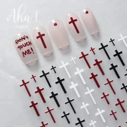 Black White Pink Mini Bowknot Design Nail Art Sticker Self Adhesive Lace Ribbons Bow Butterfly Decals Nail Art Decoration - Image 32