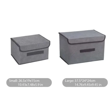 Fold Non Woven Fabric Storage Box Gray Home Supplies Clothing Underwear Sock And Kid Toy Storage Organizer Cosmetics - Image 6