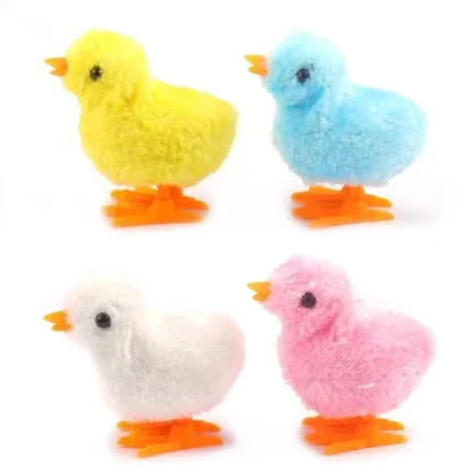 Pet Cat Toys Jumping Walking Hopping Cartoon Plush Chicken Clockwork Cat Interative Playing Toy Wind Up Chick Kitten Supplies - Image 3