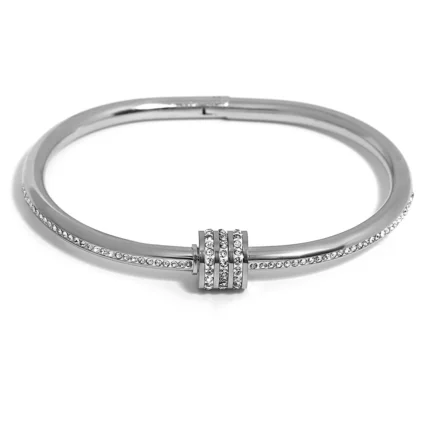 Luxury Stainless Steel Cuff Bracelet For Women Mens Gold Silver Color Couple Bracelets Green White Rhinestone Wide Bangle Gift - Image 18