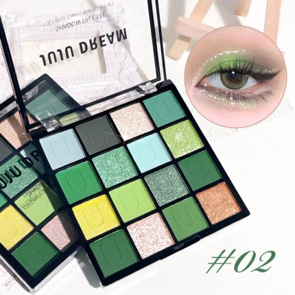 16 Colors Eyeshadow Palette, Koi Mermaid Palette, Wizard of Oz, Pearlescent Matte, Fine Glitter, Macaron Eyeshadow - Image 11