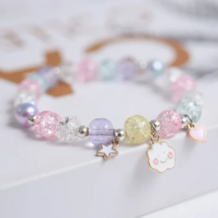 Makersland Cute Popcorn beads Bracelet Friendship Glass Bracelets For Girls Star Moon Cloud Flower Jewelry Accessories Wholesale - Image 51