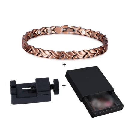 Vinterly Magnetic Pure Copper Bracelets for Women 6.5mm Vintage Chain Health Energy Magnet Arthritis Pain Relief Women Jewelry - Image 9