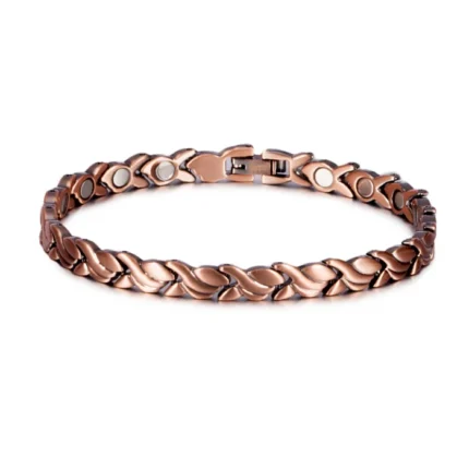 Vinterly Magnetic Pure Copper Bracelets for Women 6.5mm Vintage Chain Health Energy Magnet Arthritis Pain Relief Women Jewelry - Image 8