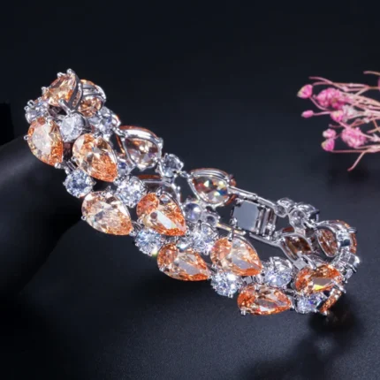Pera Luxury CZ Green Cubic Zirconia Stone Large Women Charm Bangle Bracelets Bridal Jewelry Accessories for Bridesmaids B029 - Image 23