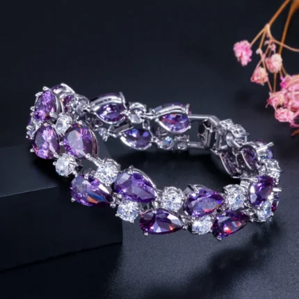Pera Luxury CZ Green Cubic Zirconia Stone Large Women Charm Bangle Bracelets Bridal Jewelry Accessories for Bridesmaids B029 - Image 25