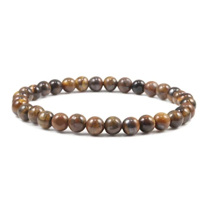 Charm Bracelet Natural Stone Beads 6/8/10mm Volcanic Lava Tiger Eye Beads Elastic Bracelets For Men Women Jewelry pulsera hombre - Image 16