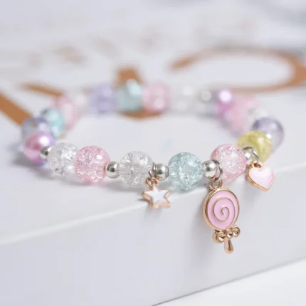 Makersland Cute Popcorn beads Bracelet Friendship Glass Bracelets For Girls Star Moon Cloud Flower Jewelry Accessories Wholesale - Image 55