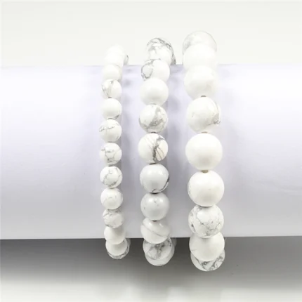 Charm Bracelet Natural Stone Beads 6/8/10mm Volcanic Lava Tiger Eye Beads Elastic Bracelets For Men Women Jewelry pulsera hombre - Image 3