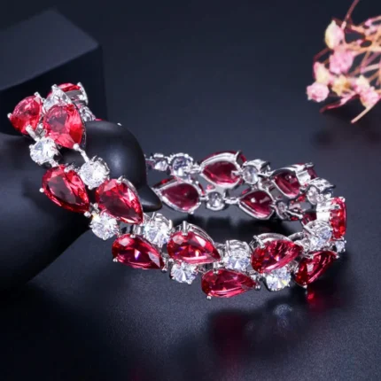 Pera Luxury CZ Green Cubic Zirconia Stone Large Women Charm Bangle Bracelets Bridal Jewelry Accessories for Bridesmaids B029 - Image 24