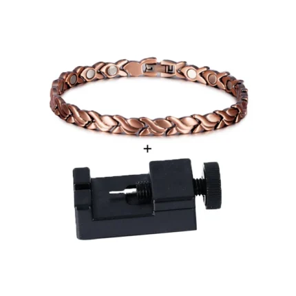 Vinterly Magnetic Pure Copper Bracelets for Women 6.5mm Vintage Chain Health Energy Magnet Arthritis Pain Relief Women Jewelry - Image 7