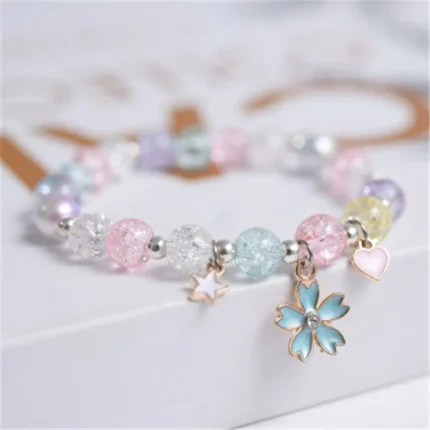 Makersland Cute Popcorn beads Bracelet Friendship Glass Bracelets For Girls Star Moon Cloud Flower Jewelry Accessories Wholesale - Image 7