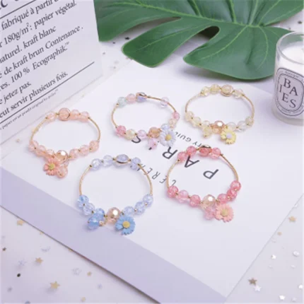 Makersland Cute Popcorn beads Bracelet Friendship Glass Bracelets For Girls Star Moon Cloud Flower Jewelry Accessories Wholesale - Image 65