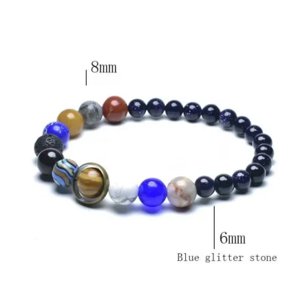 Women Men Natural Stone 10 Planets Braclet Noter Universe Solar System Bracelet Best Friends Gift For Him/Her Yoga Bileklik - Image 8