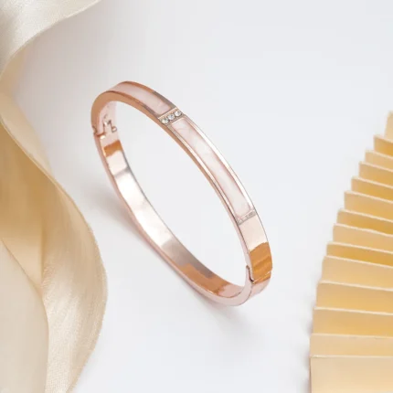 2024 Luxury Colorful Orange Enamel Bangles Bracelets for Women Party Gift Fashion Bangles Original Stainless Steel Jewelry - Image 17