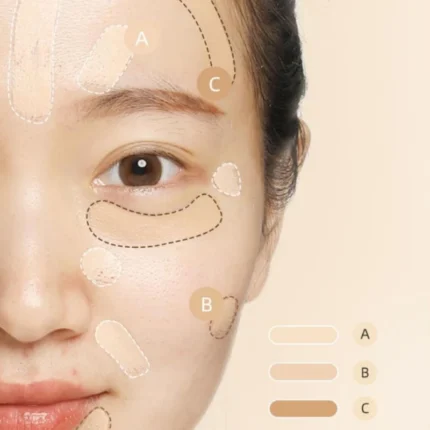 3colors Concealer Palette with Puff Conceal Cream Texture Cover Dark Circle Correcting Acne Marks Lasting Brighten FaceCosmetics - Image 6