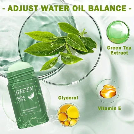 Original Green Tea Solid Mask Remove Blackhead Treat Acne Blemish White Black Dots Clean Stick Cream Pores Shrinking Skin Care - Image 6