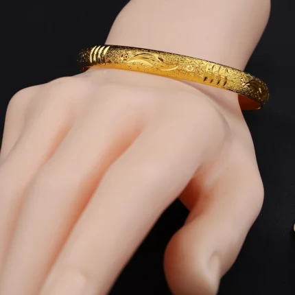 Goldlen Middle East 6-piece Ethiopian Girl Copper Bracelets Dubai Women's Fashion Jewelry Ethiopian Bride Wedding Gift - Image 2