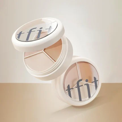 3colors Concealer Palette with Puff Conceal Cream Texture Cover Dark Circle Correcting Acne Marks Lasting Brighten FaceCosmetics - Image 3