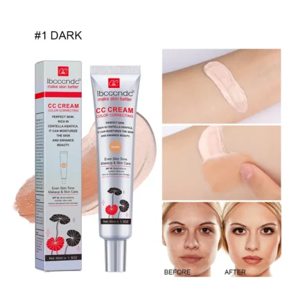 45ml Color Correcting CC Cream Facial Centella Asiatica Repair BB Cream Natural Concealer Whitening Liquid Foundation Cosmetics - Image 12